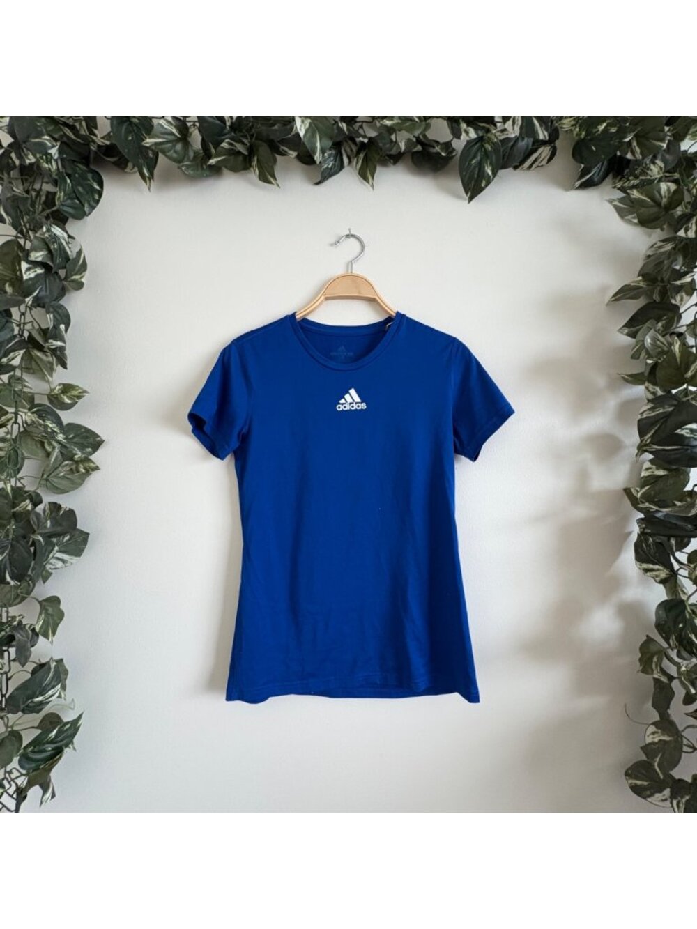 Adidas Athletic Creator Tee Scoop Neck Short Sleeve Shirt Blue Women’s Size S